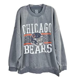 NFL Chicago Bears Gameday Couture Vintage Wash Gray Sweatshirt Size 2X
